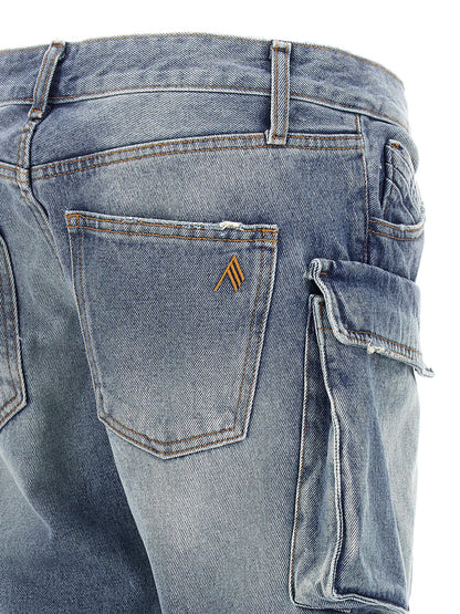 The Attico Blue Cotton Jeans Denim