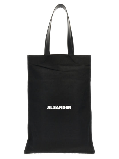 Jil Sander Black Cotton Tote Bag