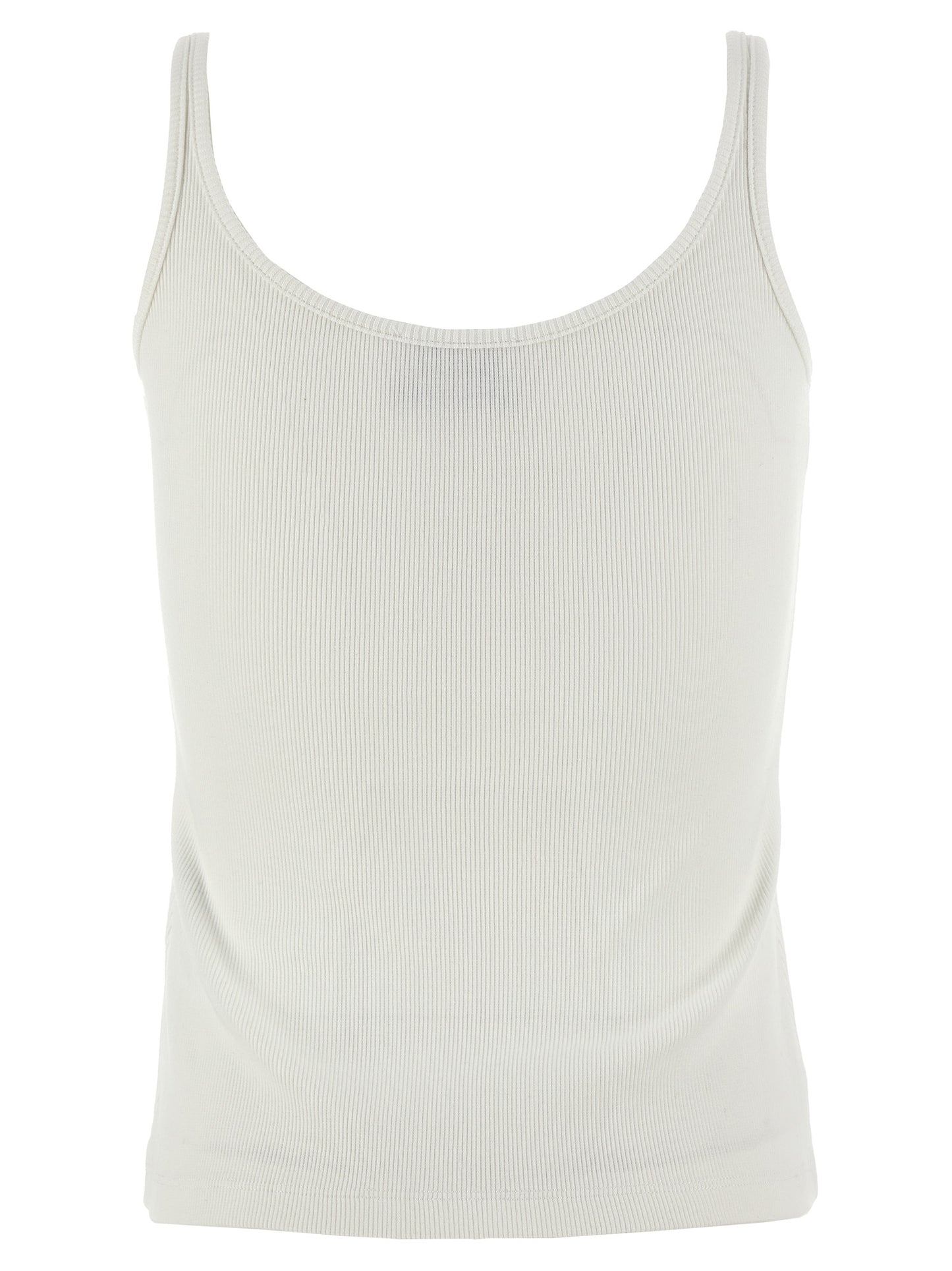 Off-White White Cotton Sleeveles T-Shirt