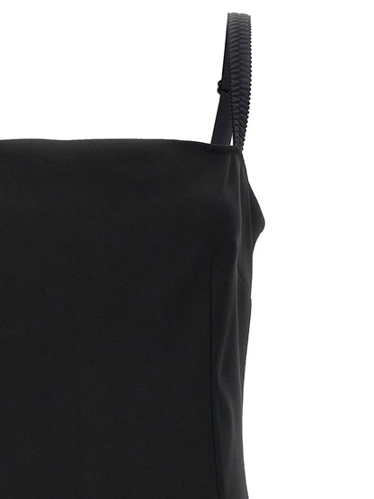 Dolce & Gabbana Black Viscose Midi Dress