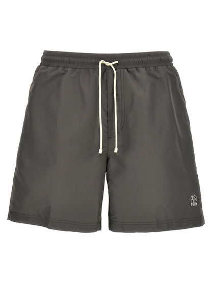 Brunello Cucinelli Gray Polyester Shorts