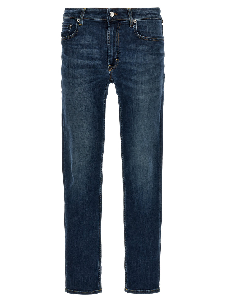 Department 5 Blue Cotton Straight-Leg Jeans