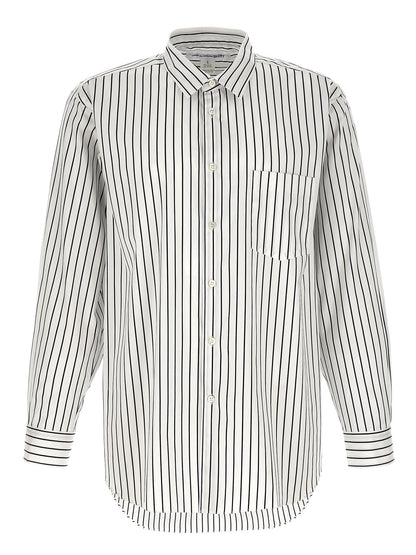Comme Des Garçons Bicolor Cotton Blouse