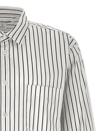 Comme Des Garçons Bicolor Cotton Blouse