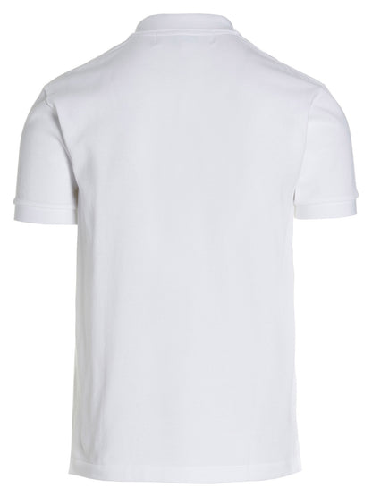 Comme Des Garçons Play White Cotton Polo Shirt