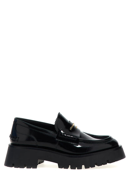 Alexander Wang Black Cowhide Slip-On Loafers