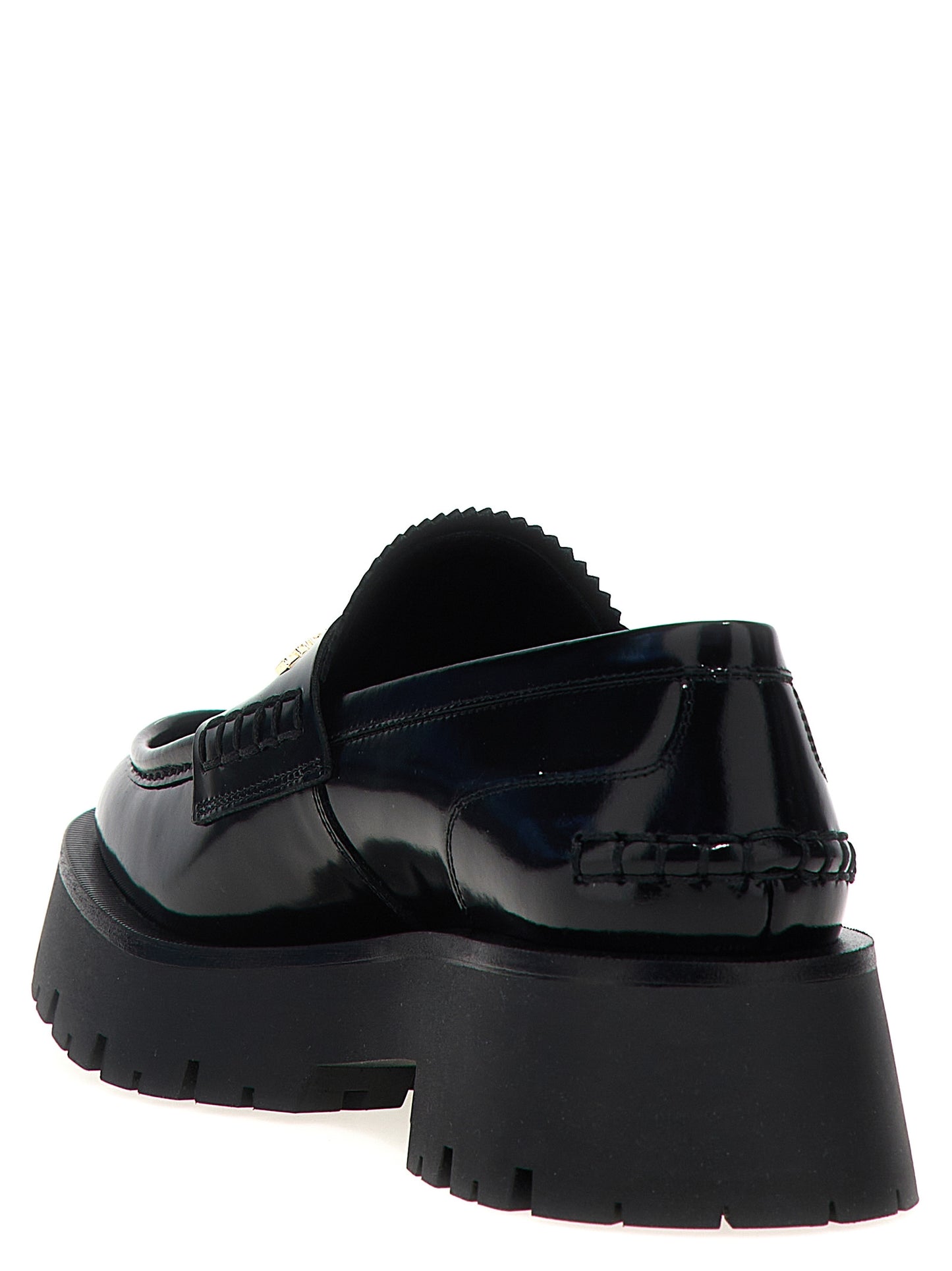 Alexander Wang Black Cowhide Slip-On Loafers