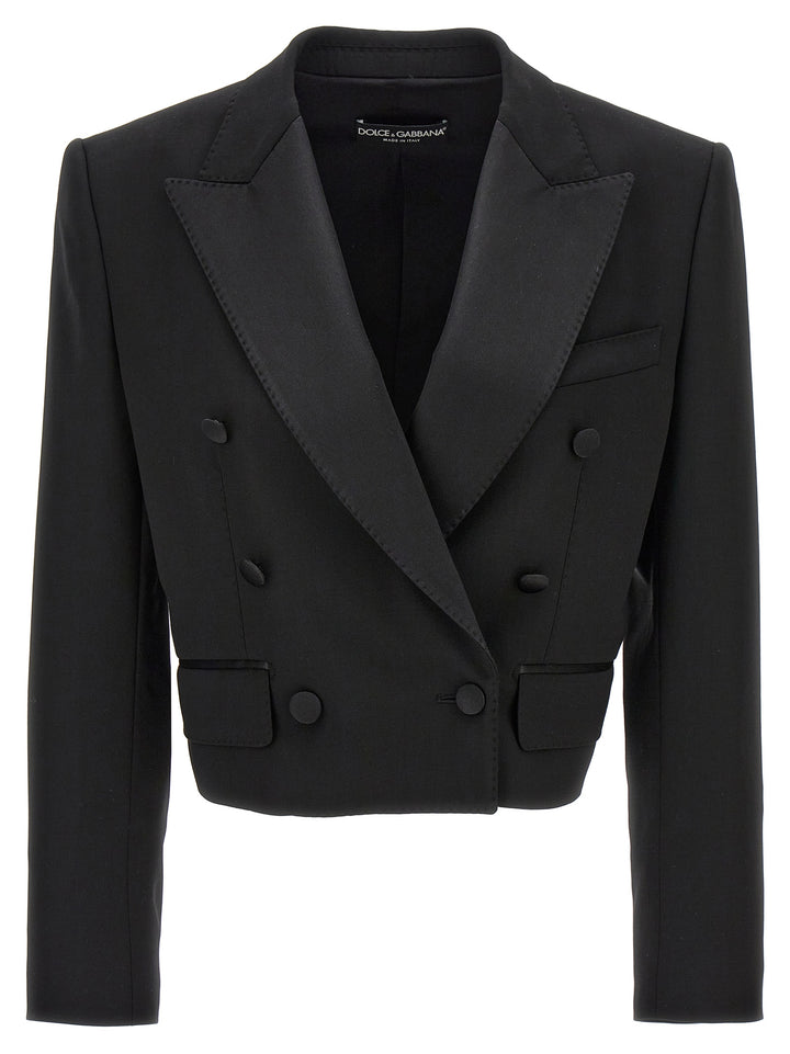 Dolce & Gabbana Black Virgin Wool Blazer