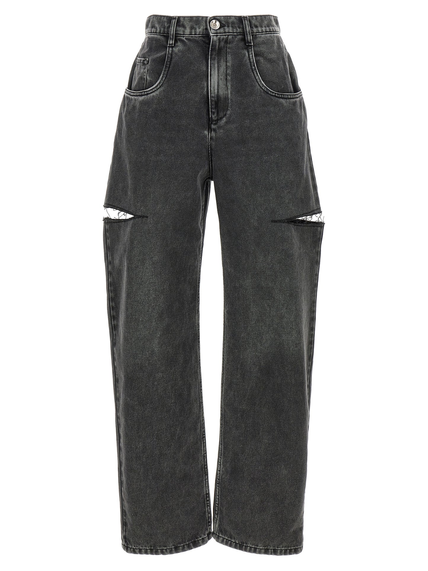 Maison Margiela Black Cotton Straight-Leg Jeans