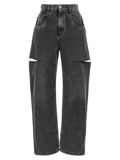 Maison Margiela Black Cotton Straight-Leg Jeans