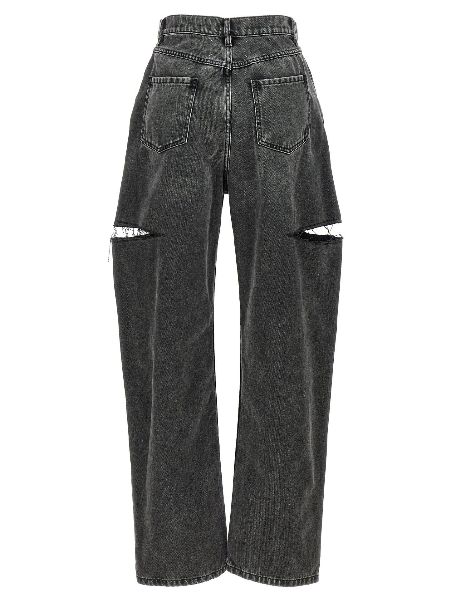 Maison Margiela Black Cotton Straight-Leg Jeans