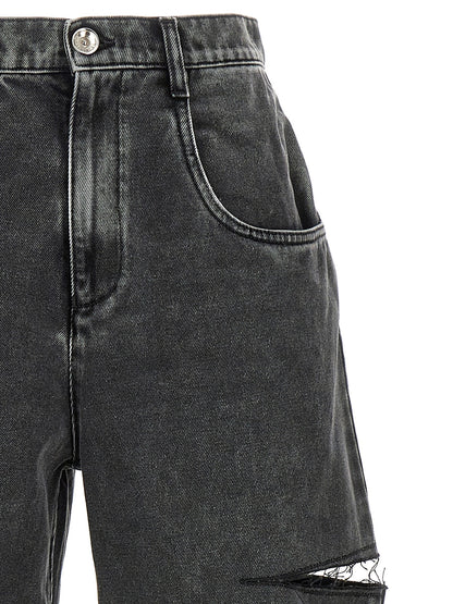 Maison Margiela Black Cotton Straight-Leg Jeans