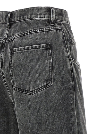 Maison Margiela Black Cotton Straight-Leg Jeans
