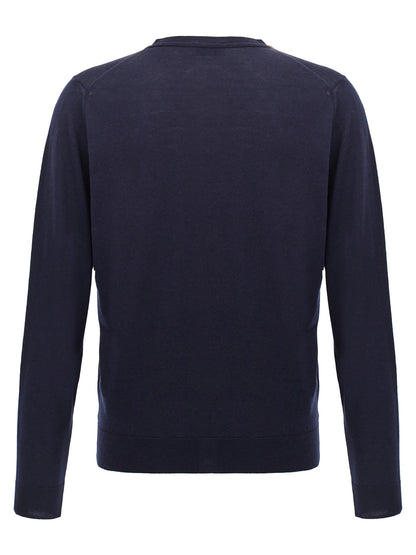 JOHN SMEDLEY Blue Wool Cardigan