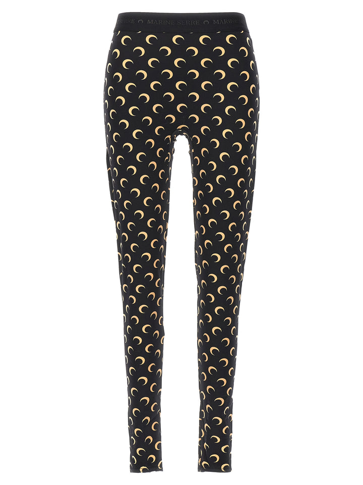 Marine Serre Black Polyamide Leggings