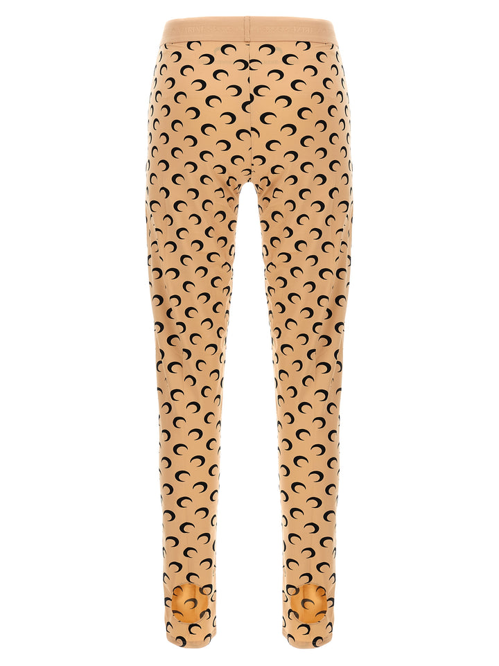 Marine Serre Beige Polyamide Leggings