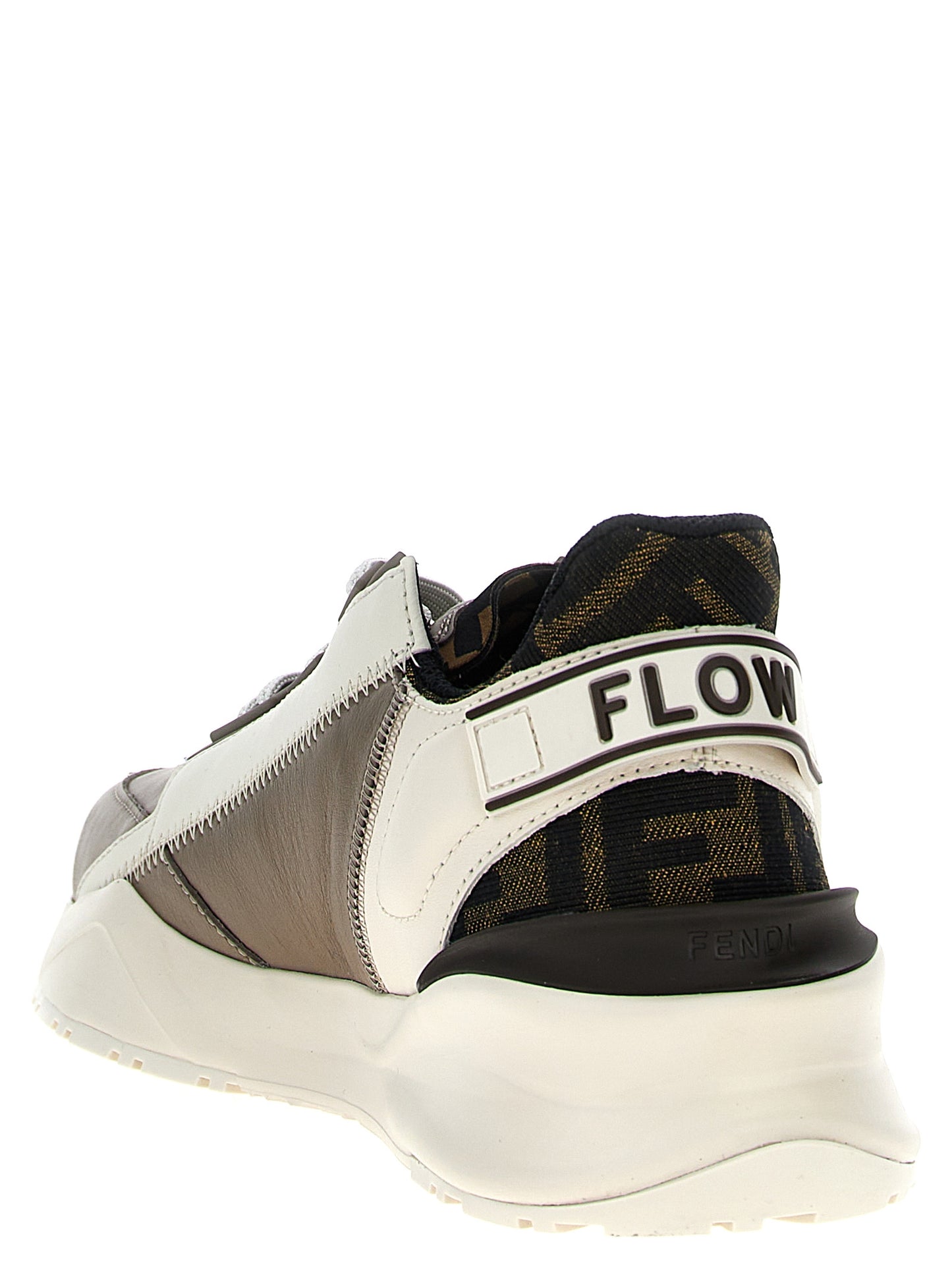 Fendi Multicolor Calf Leather Bos Taurus Athletic Sneakers