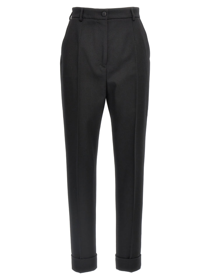 Dolce & Gabbana Black Virgin Wool Dress Pants