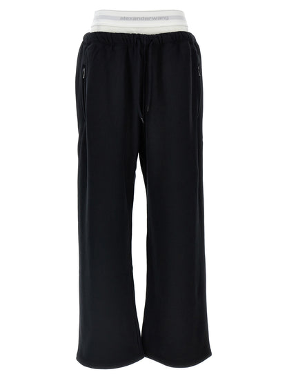 T BY ALEXANDER WANG Black Cotton Joggers (Workout Pants)