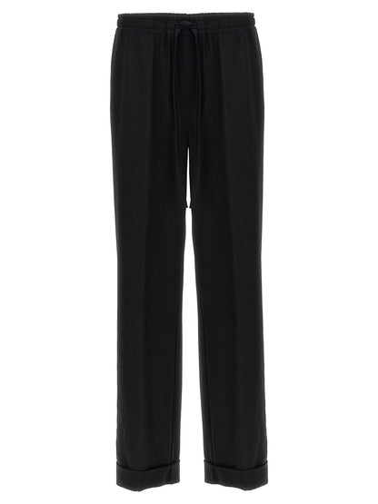 Dolce & Gabbana Black Virgin Wool Casual Pants