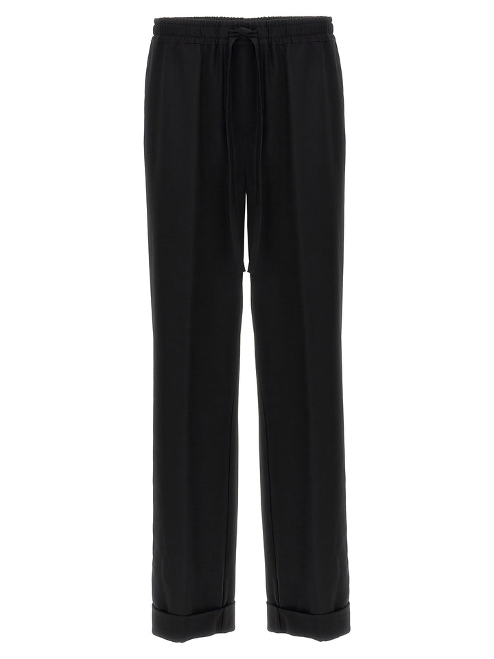 Dolce & Gabbana Black Virgin Wool Casual Pants