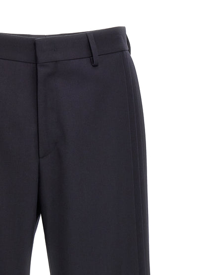 Fendi Blue Polyester Casual Pants