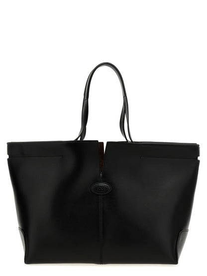 Tod's Black Calfskin Tote Bag