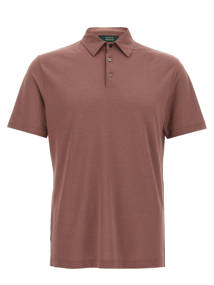 ZANONE Brown Cotton Polo Shirt