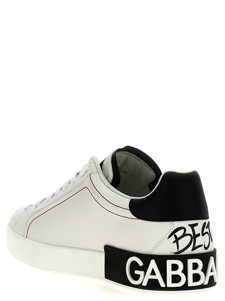 Dolce & Gabbana Bicolor Calfskin Sneakers