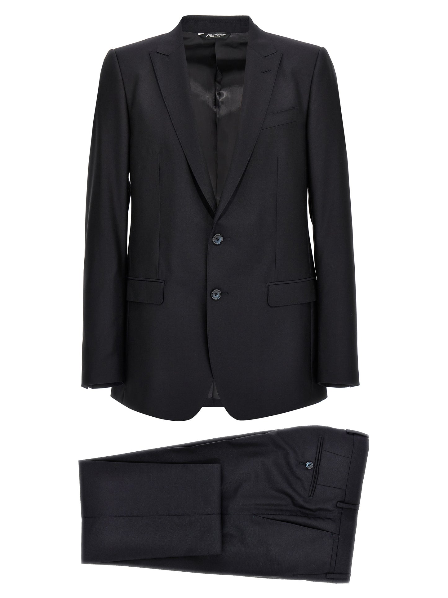 Dolce & Gabbana Blue Virgin Wool Two-Piece Suit