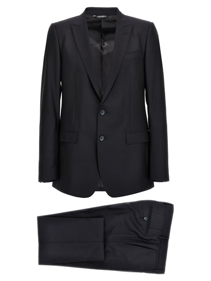 Dolce & Gabbana Blue Virgin Wool Two-Piece Suit