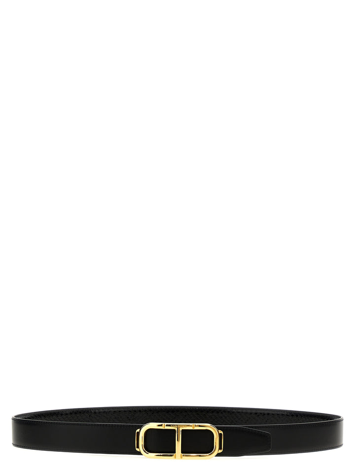 Tom Ford Black Leather Regular Belt