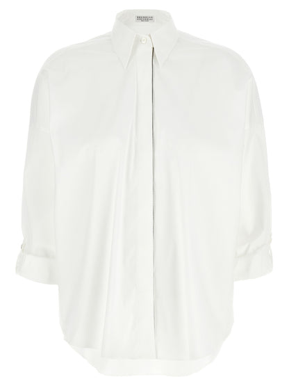 Brunello Cucinelli White Cotton Blouse