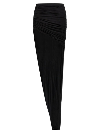 DRKSHDW Black Cotton Mini Skirt