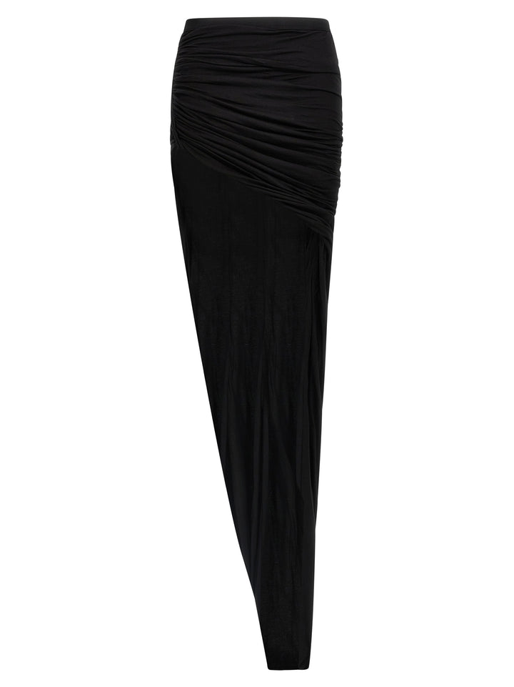 DRKSHDW Black Cotton Mini Skirt