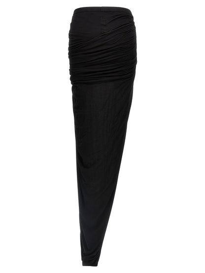 DRKSHDW Black Cotton Mini Skirt
