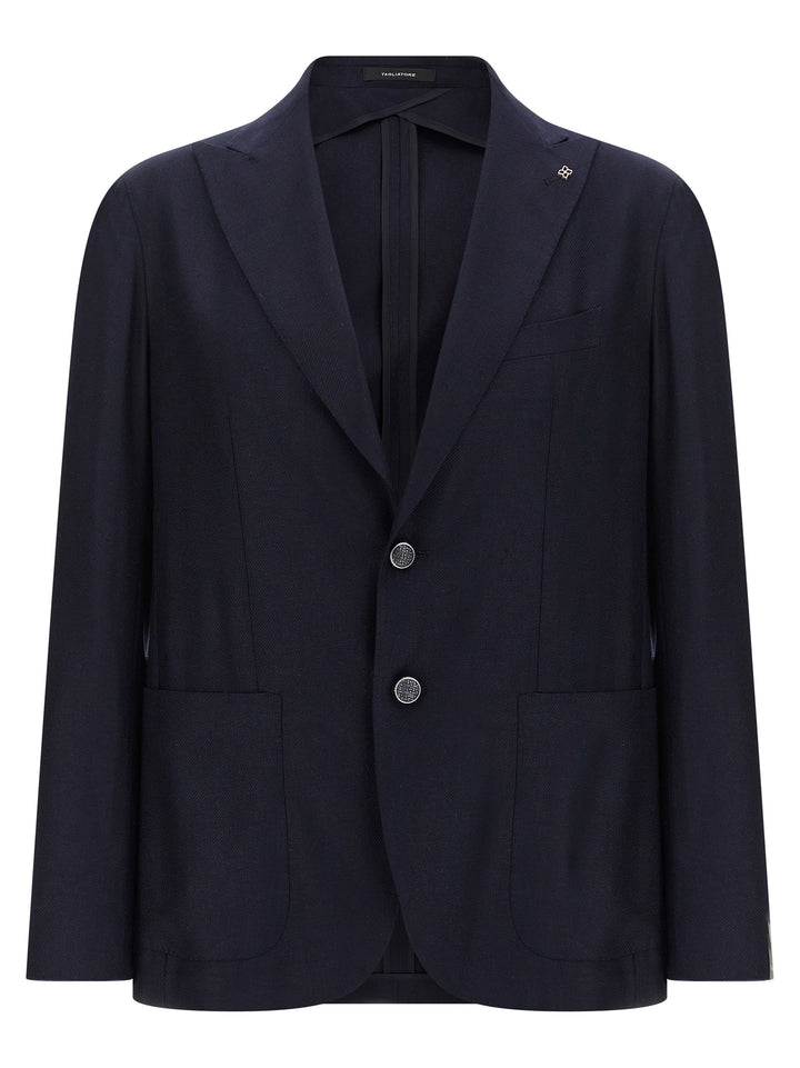 Tagliatore Blue Silk Blazer