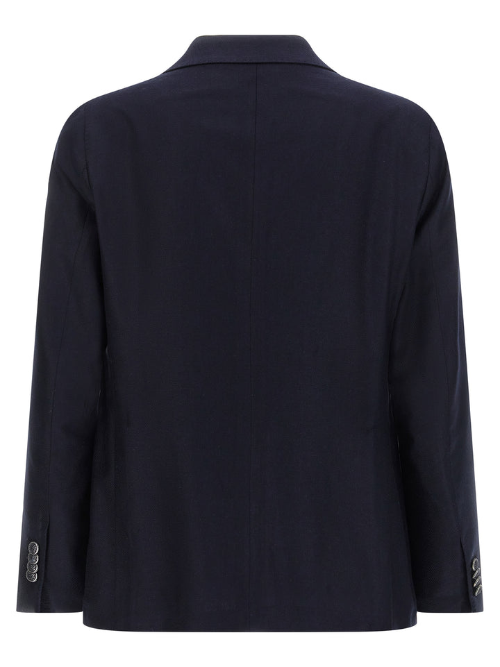 Tagliatore Blue Silk Blazer