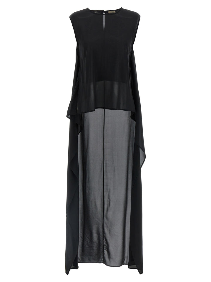 DI.LA3 PARI' Black Silk Tank Tops