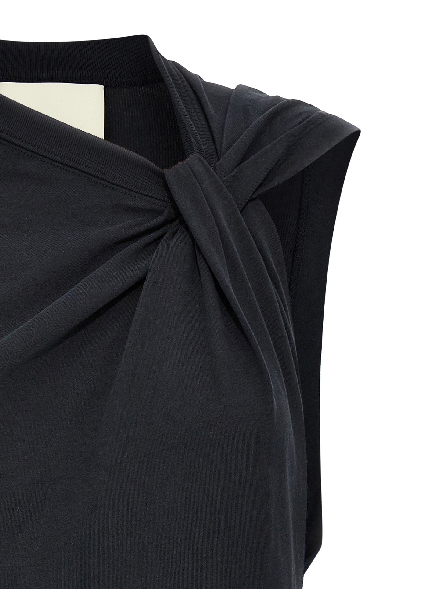Isabel Marant Black Cotton Sleeveles T-Shirt