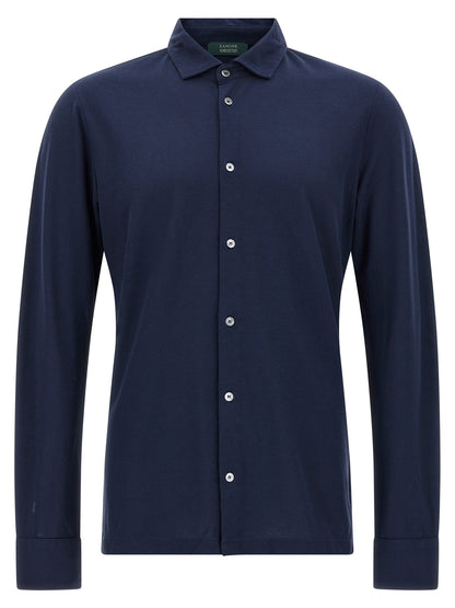 ZANONE Blue Cotton Blouse