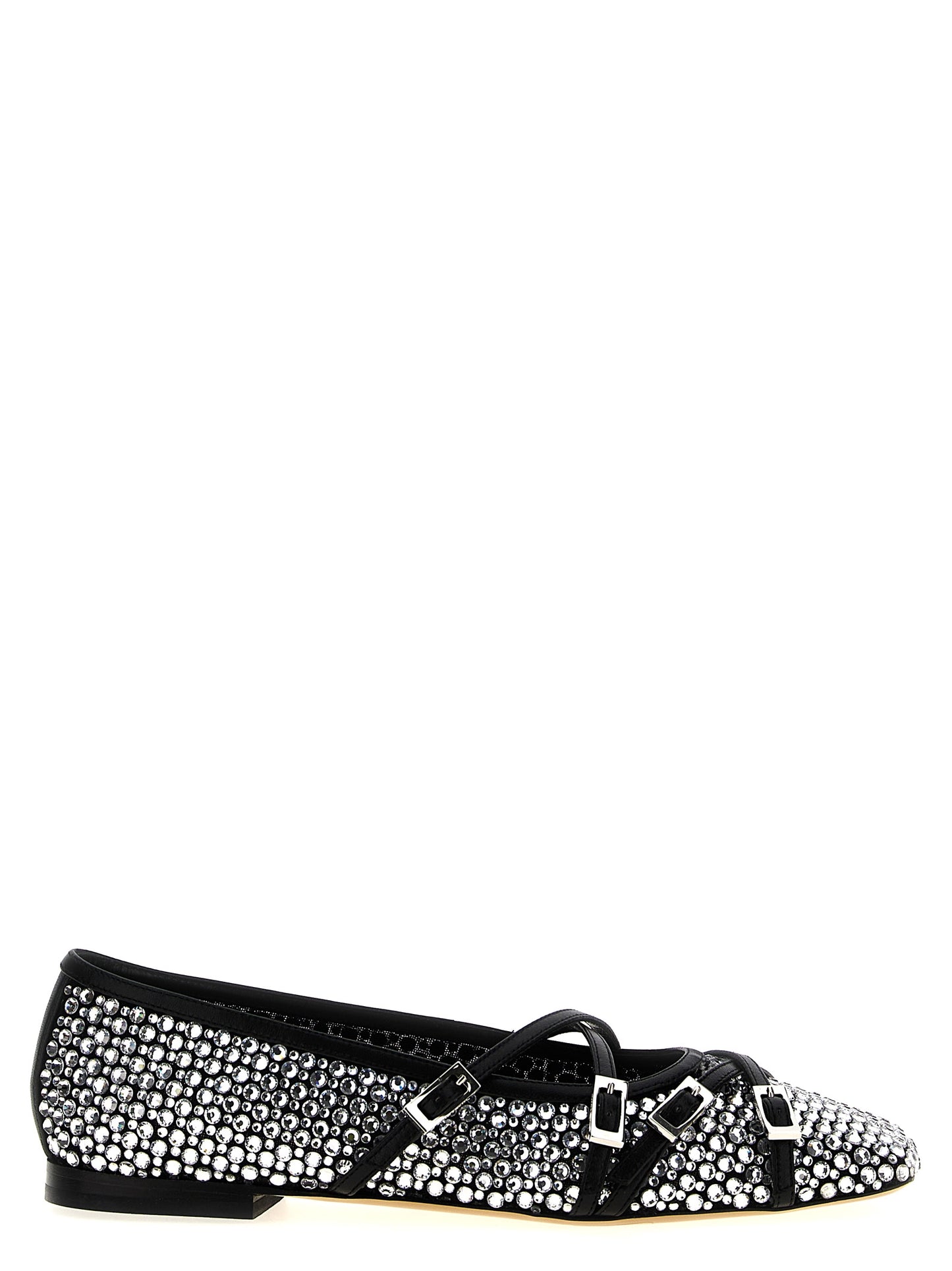 MACH & MACH Black Polyamide Ballet Flats