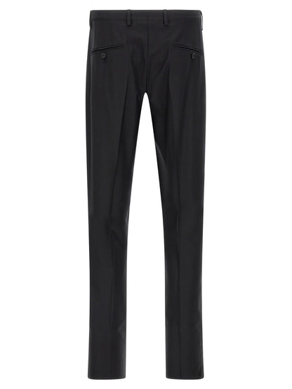 Dolce & Gabbana Black Virgin Wool Two-Piece Suit