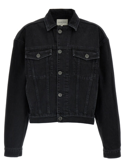Loulou De Saison Black Organic Cotton Denim Jacket