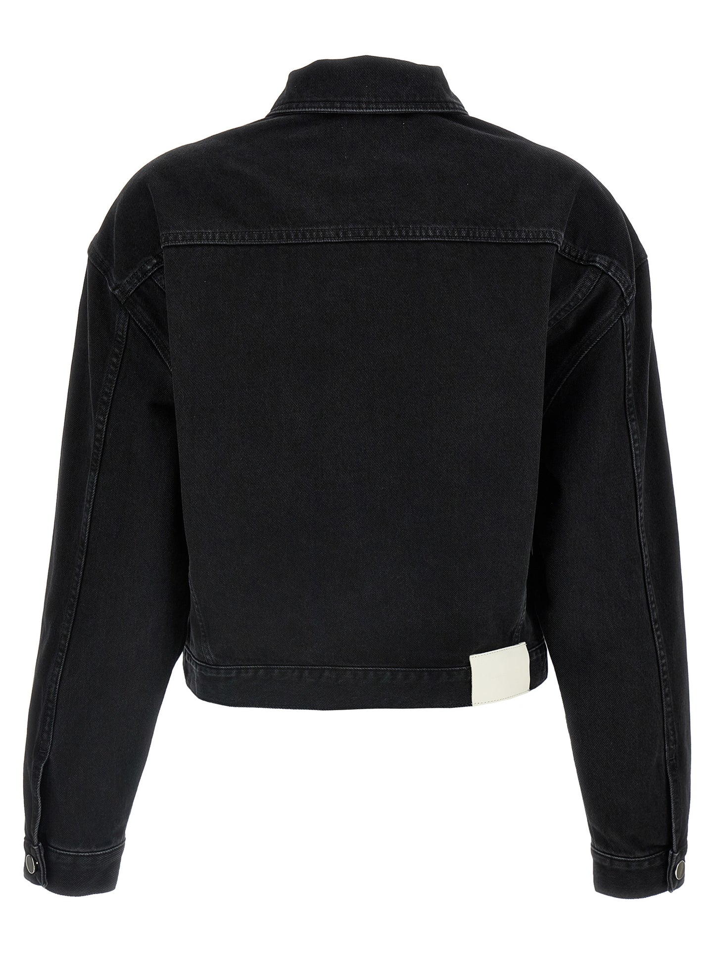 Loulou De Saison Black Organic Cotton Denim Jacket