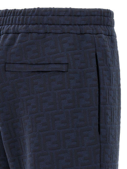 Fendi Blue Polyester Joggers (Workout Pants)