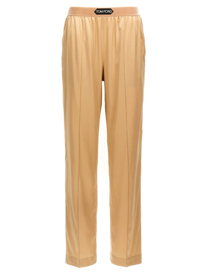 Tom Ford Beige Silk Casual Pants