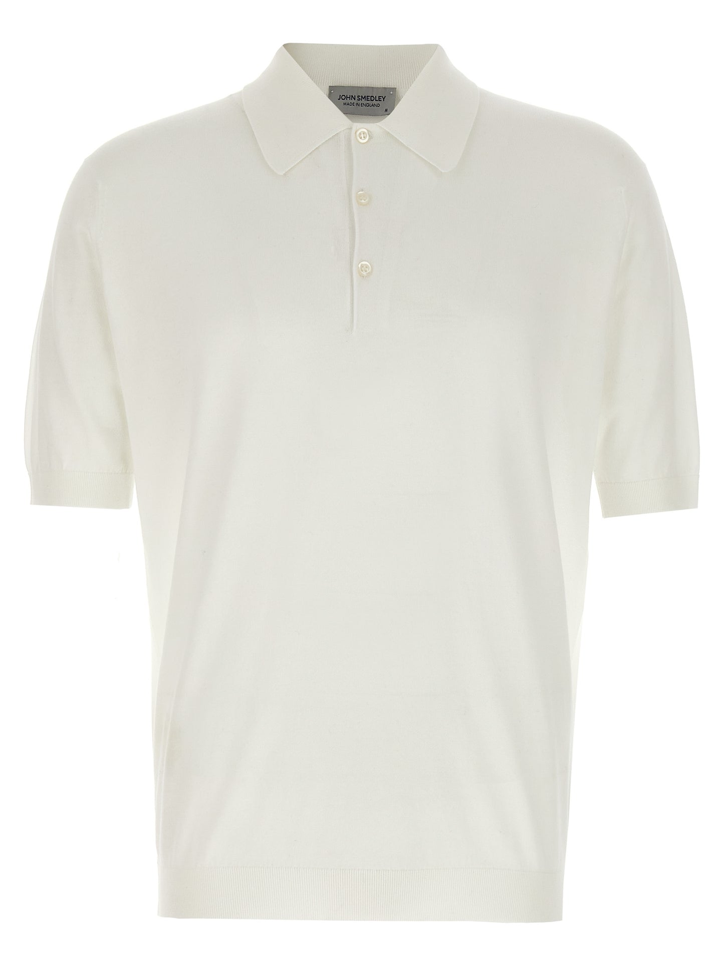 JOHN SMEDLEY White Cotton Polo Shirt