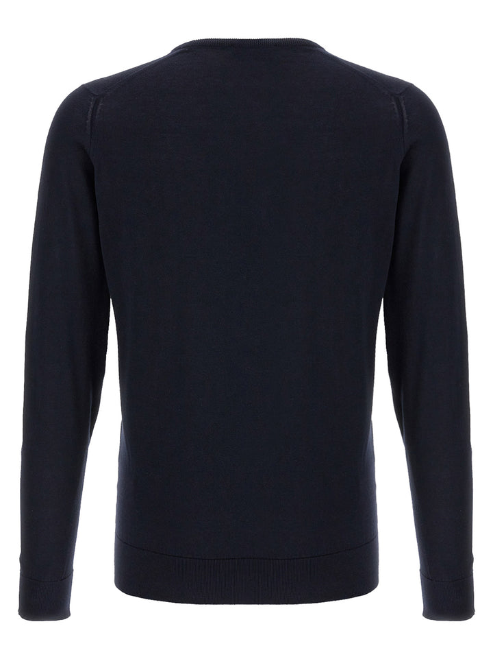 JOHN SMEDLEY Blue Cotton Cardigan