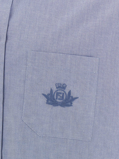 Fendi Blue Cotton Blouse